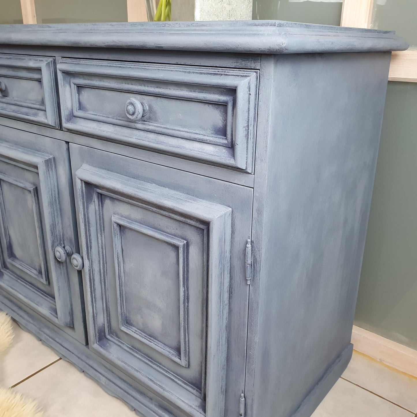 Sideboard Kommode vintage blau shabby