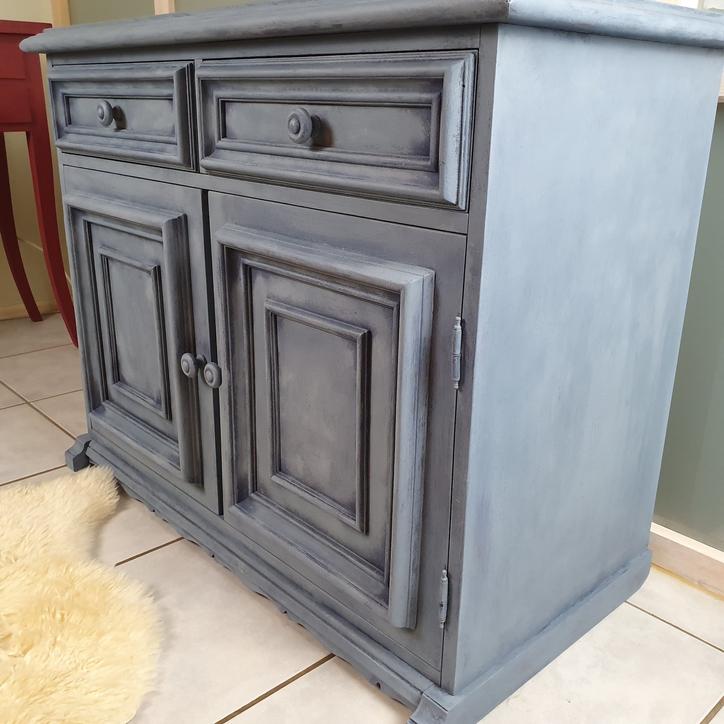 Sideboard Kommode vintage blau shabby