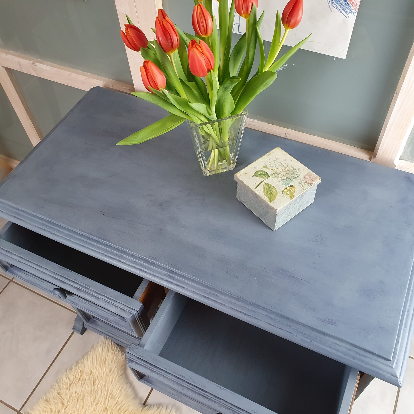 Sideboard Kommode vintage blau shabby