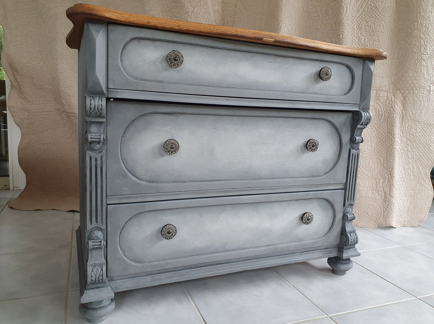 Vintage Kommode, antik, Eiche massiv, Landhaus, Shabby Chic