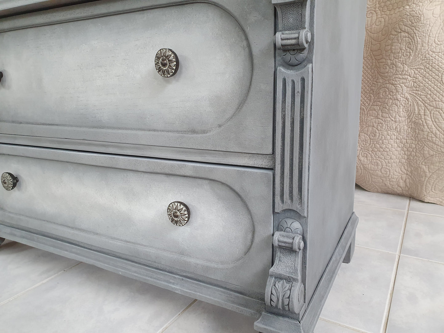 Vintage Kommode, antik, Eiche massiv, Landhaus, Shabby Chic