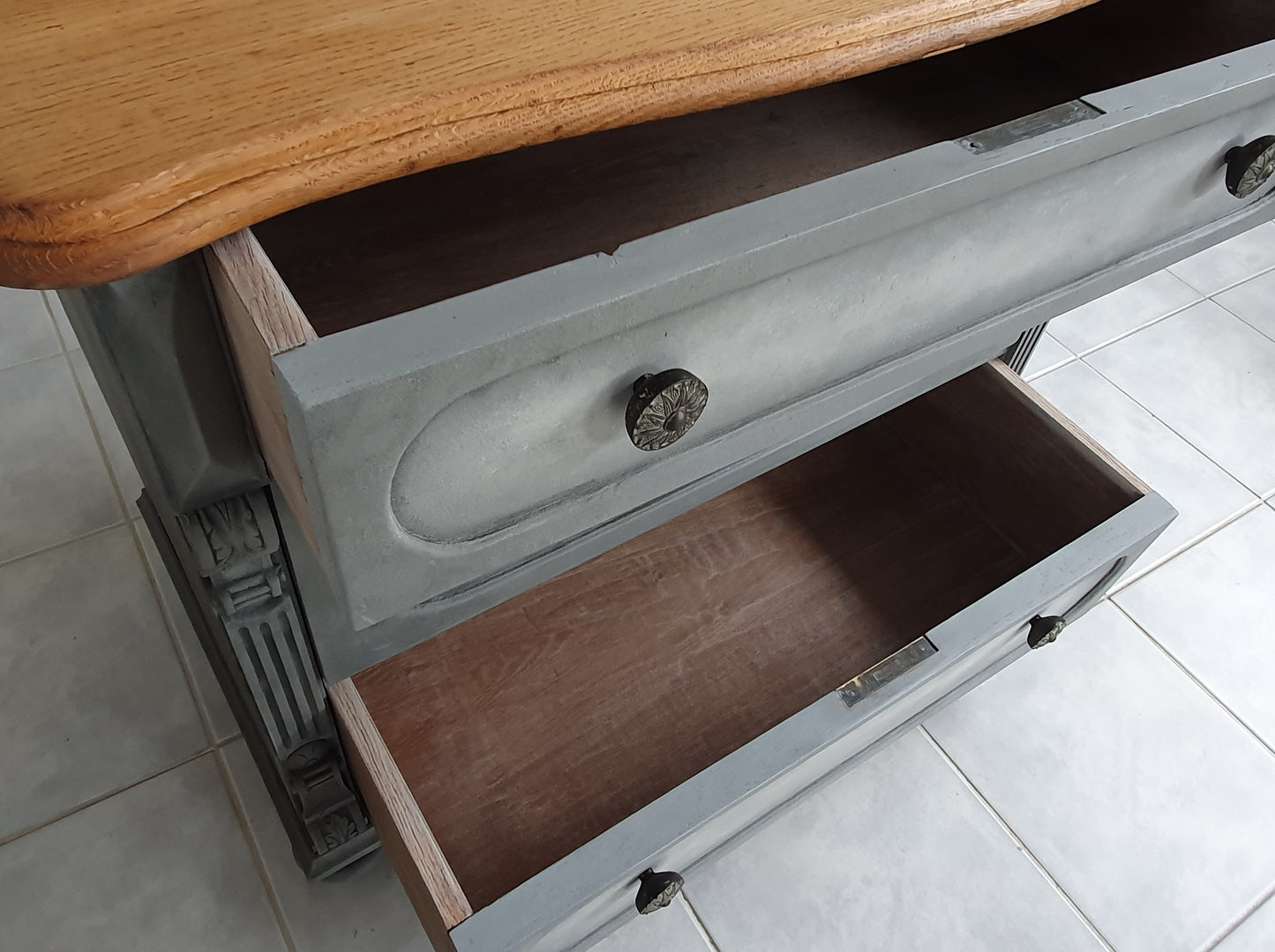 Vintage Kommode, antik, Eiche massiv, Landhaus, Shabby Chic