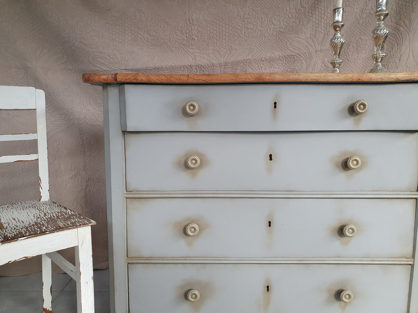Große Schubladen- Kommode im Shabby- Look, real vintage, antik & massiv