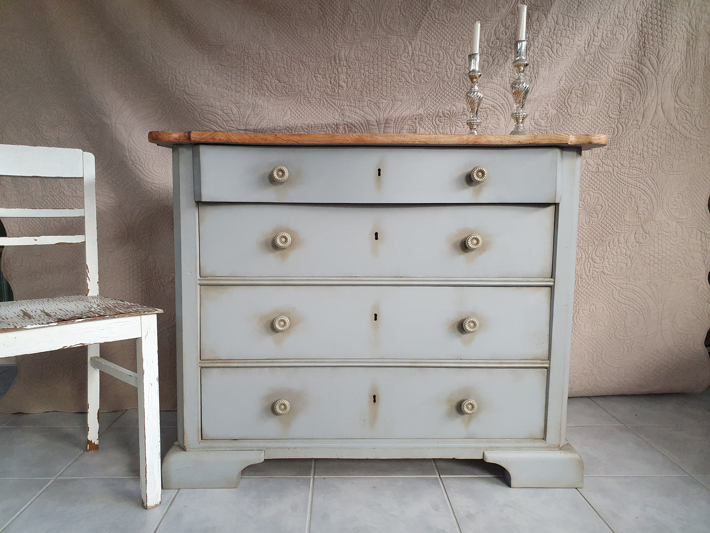 Große Schubladen- Kommode im Shabby- Look, real vintage, antik & massiv