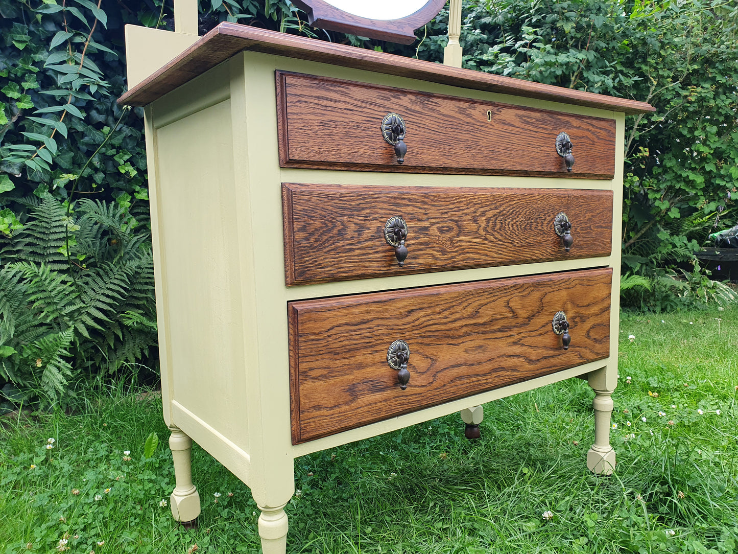 Vintage Frisierkommode , Kommode mit Spiegel, british, restyled
