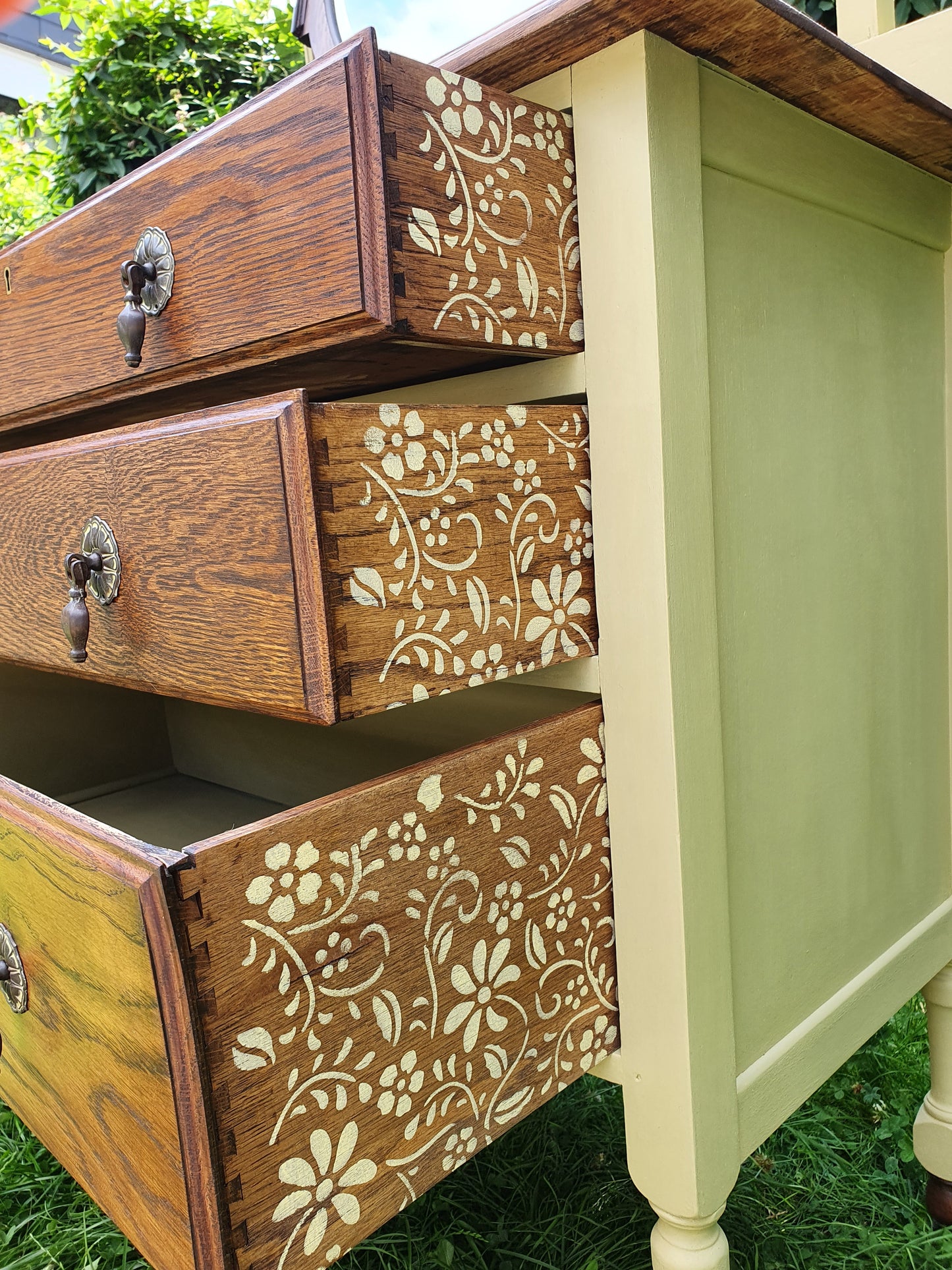 Vintage Frisierkommode , Kommode mit Spiegel, british, restyled