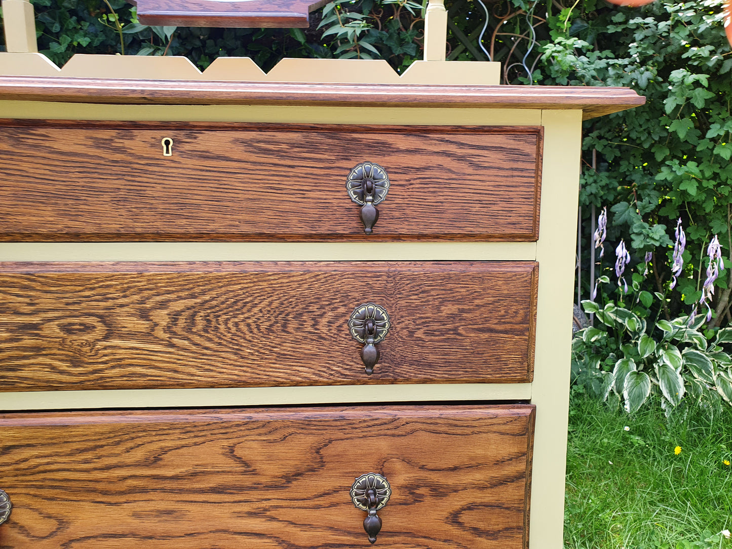 Vintage Frisierkommode , Kommode mit Spiegel, british, restyled