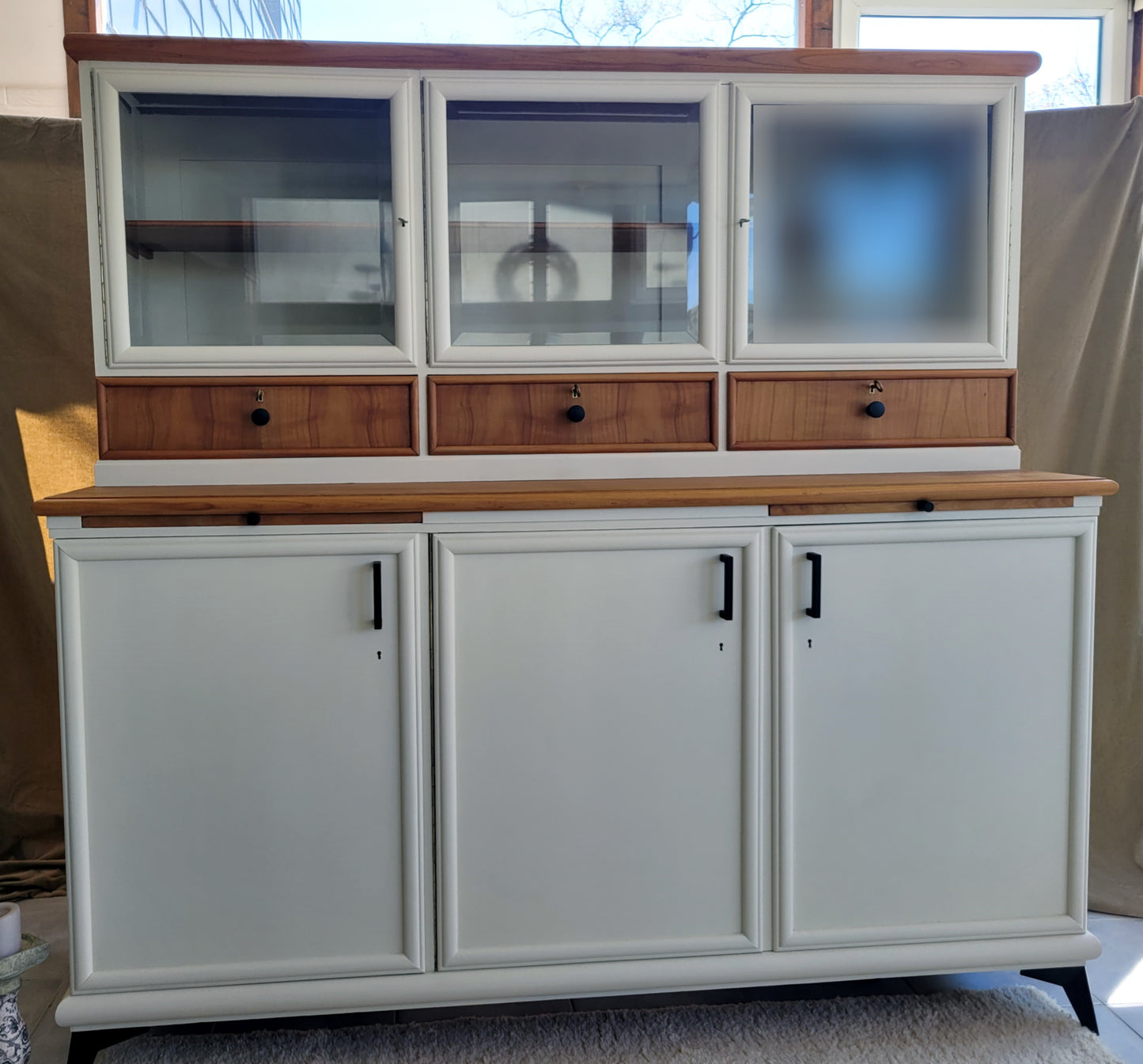 Großes Vintage-Buffet in neuem Look • Küchenbuffet • Midcentury, reloved, restyled