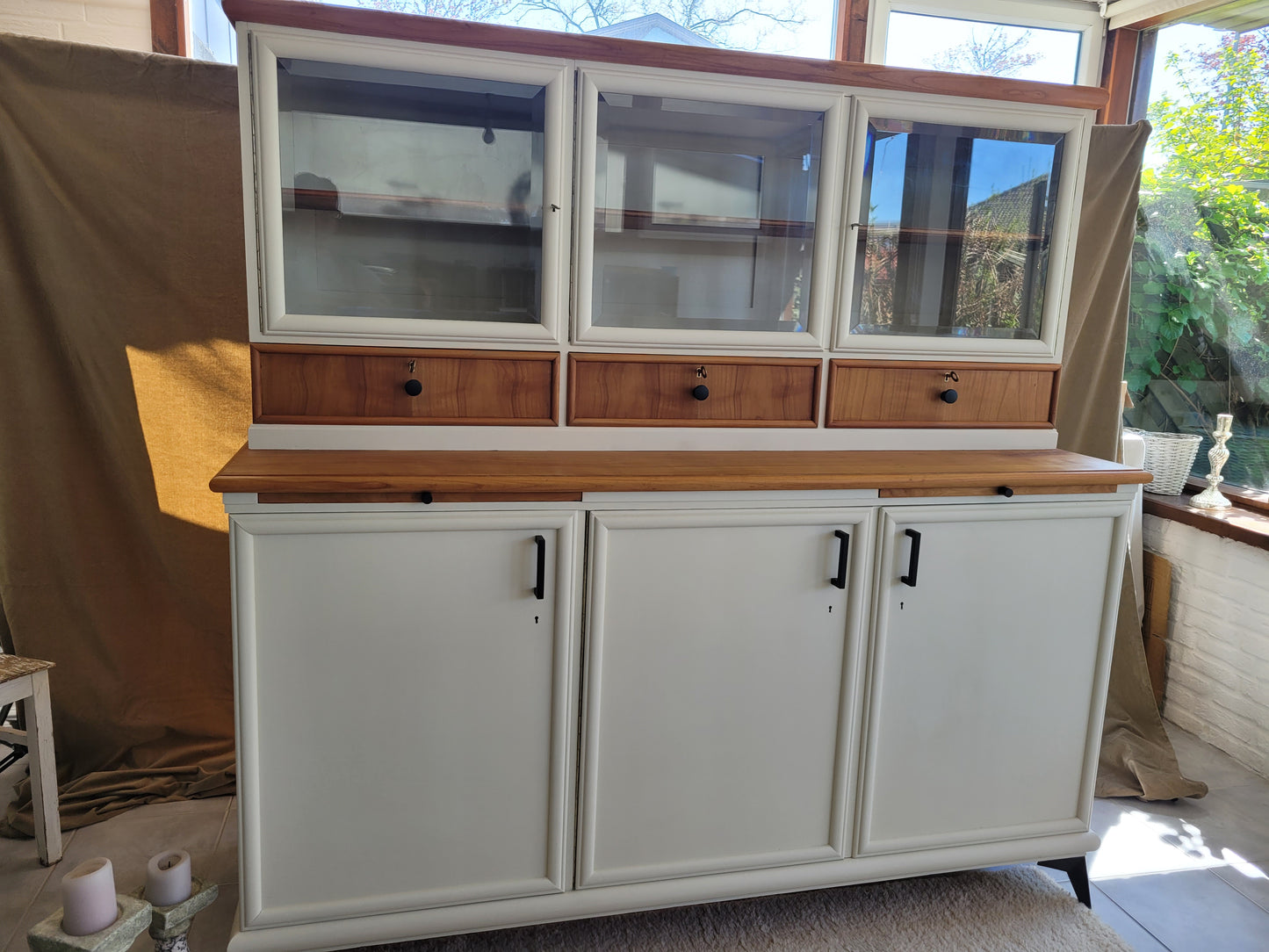 Großes Vintage-Buffet in neuem Look • Küchenbuffet • Midcentury, reloved, restyled