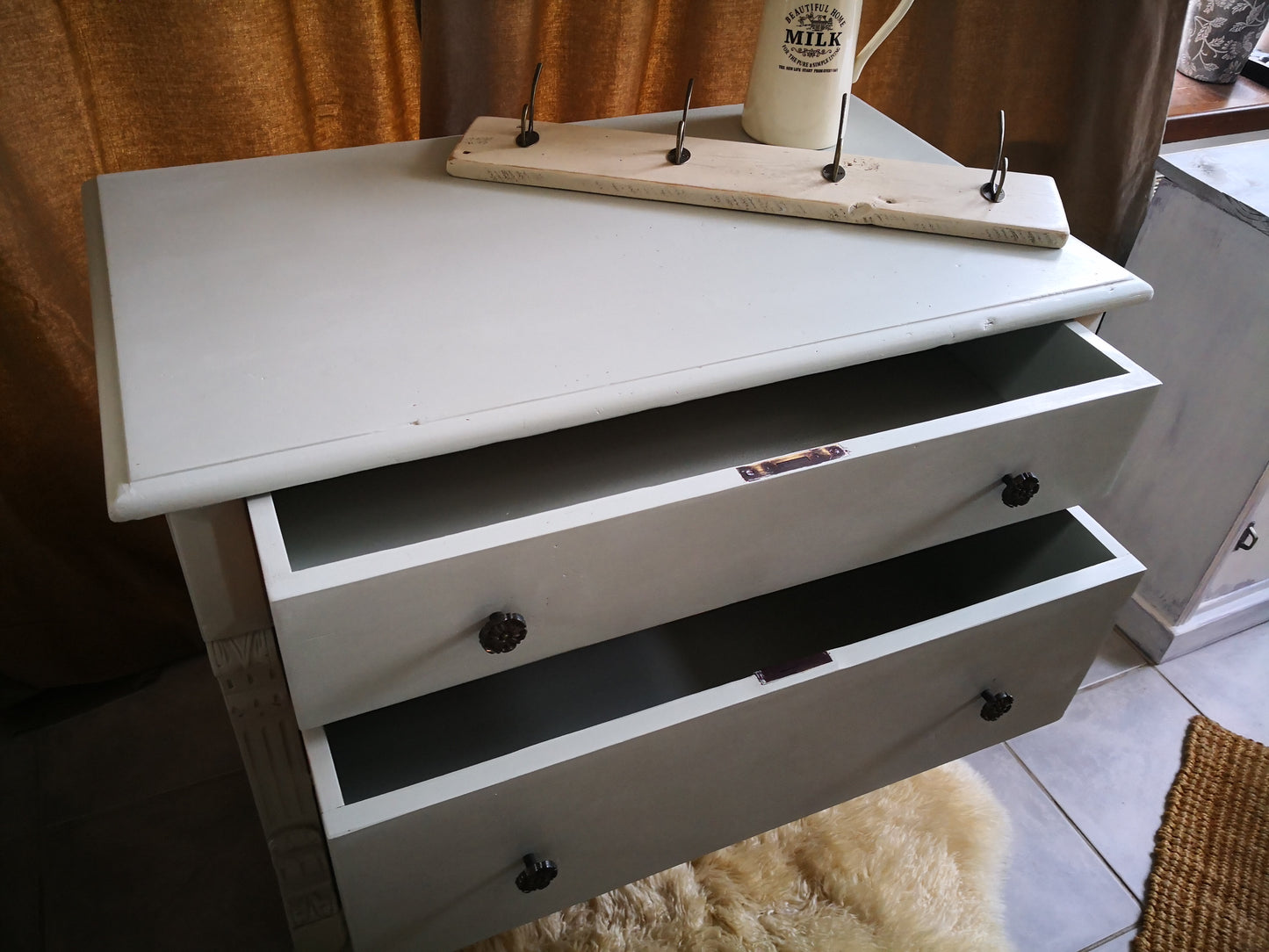 Kommode Schubladen restyle antik shabby massiv ländlich clean