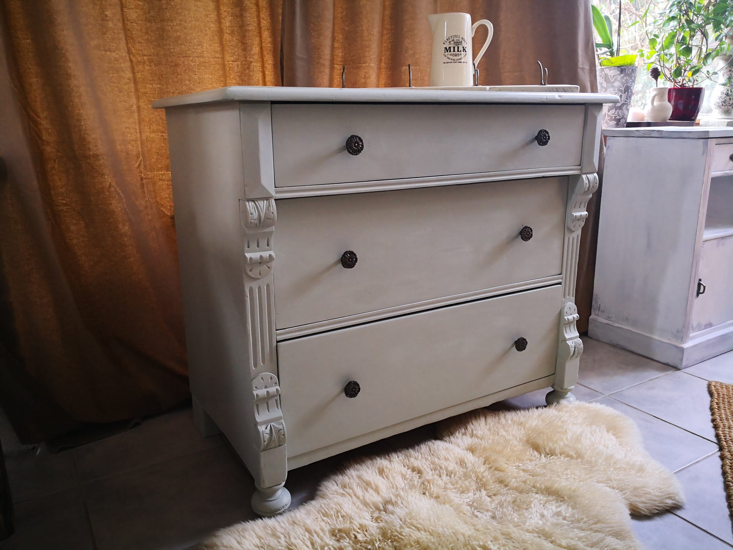 Kommode Schubladen restyle antik shabby massiv ländlich clean