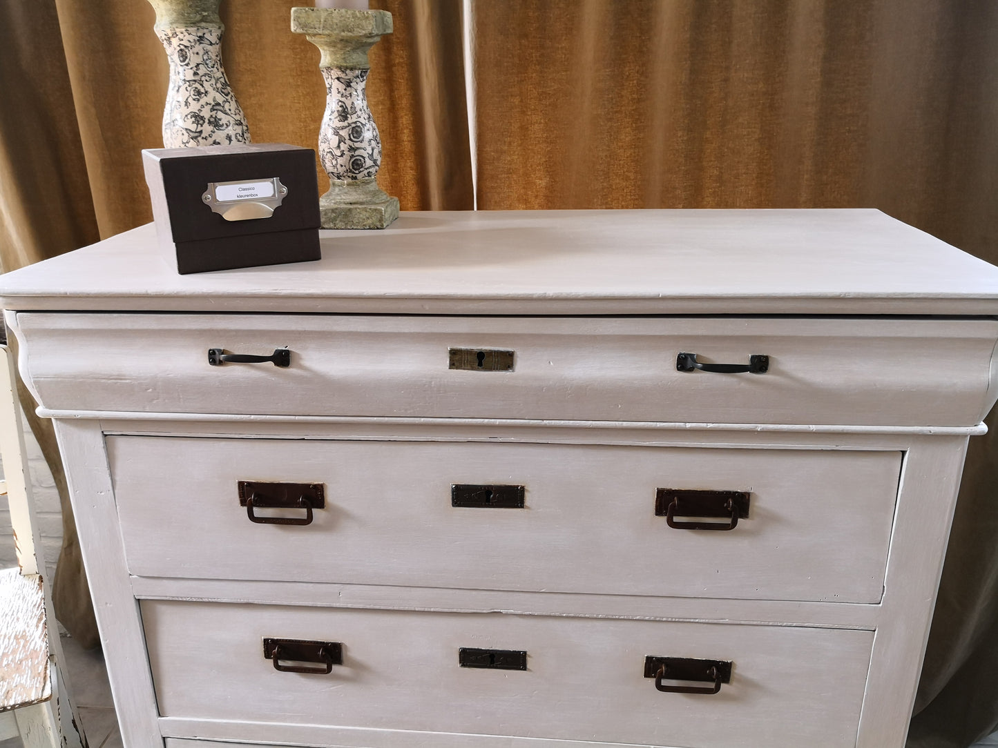 Stattliche vintage Kommode mit Schubladen, Jugendstil, shabby, massiv