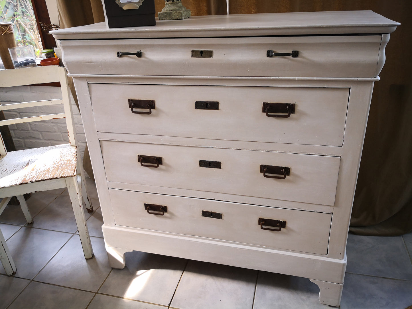 Stattliche vintage Kommode mit Schubladen, Jugendstil, shabby, massiv