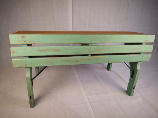 Vintage Schulbank mit Pult und Bank im Shabbylook