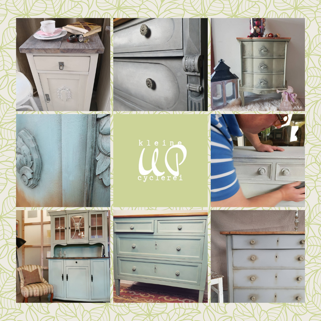 Antike Schubladen- Kommode im klassischen Shabby-Look