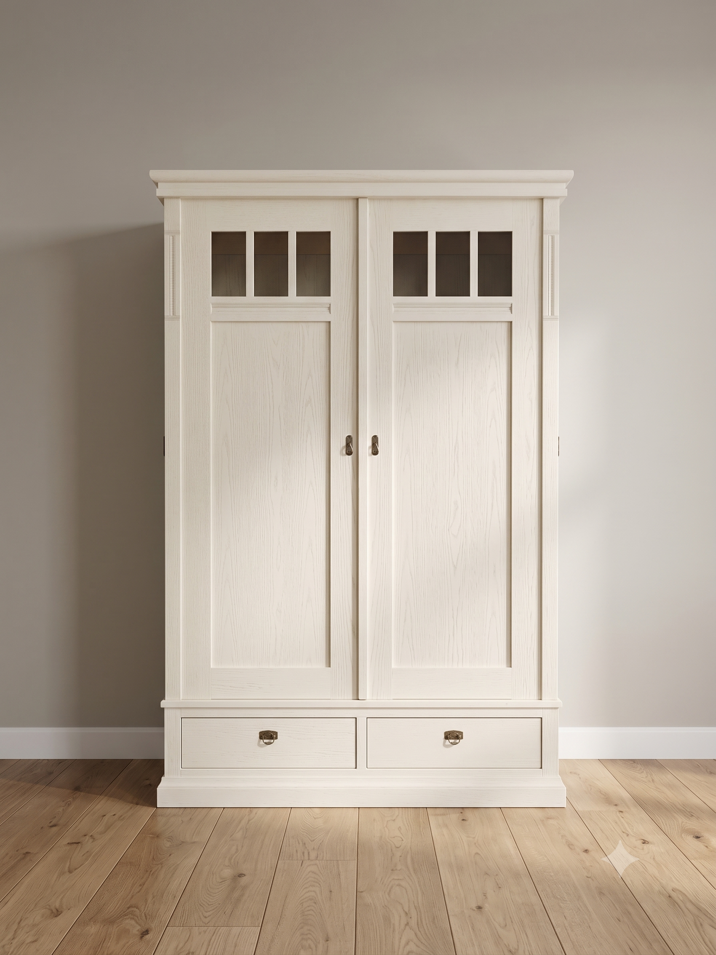 Antiker Dielen-/Kleider-Schrank "Eleonore" frisch aufgemöbelt
