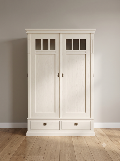 ENDOFSUMMERSALE - Antiker Dielen-/Kleider-Schrank "Eleonore" frisch aufgemöbelt