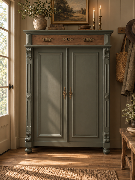 Antikes Vertiko "Highgrove" aufgearbeitet im English Heritage Stil
