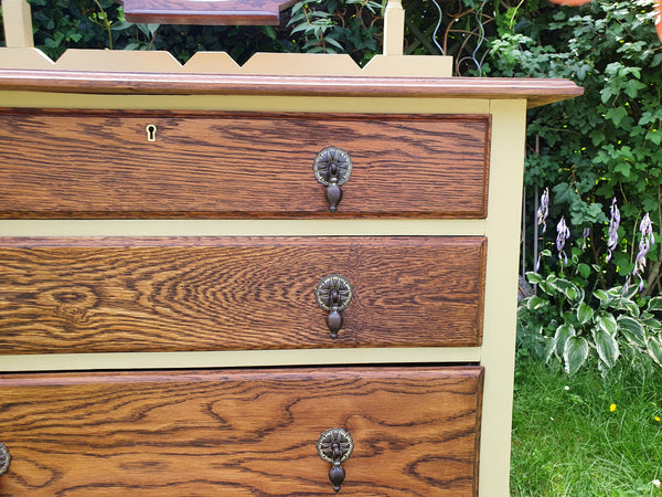 Vintage Frisierkommode , Kommode mit Spiegel, british, restyled ...