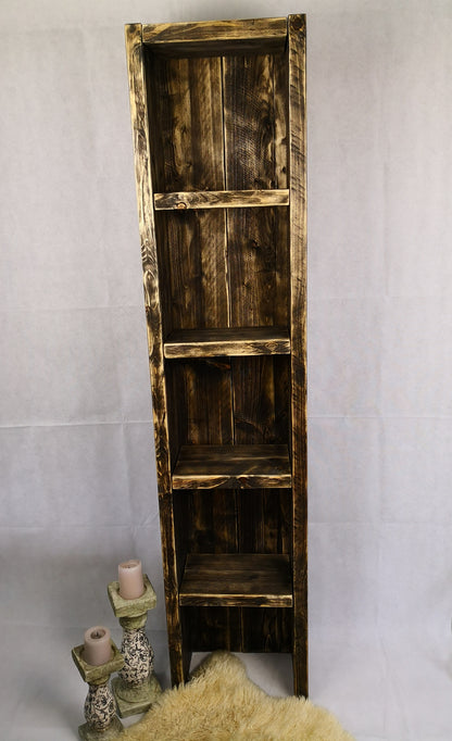 Regal Bauholz schwarz massiv shabby
